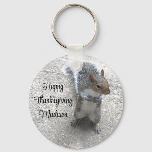 Foto van Cute Little Squirrel met Fluffy Tail Sleutelhanger