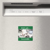 Foto van Cute White Labrador Mix St. Patrick's Day Magneet (Insitu (Vaatwasser))