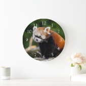 Foto van Cute Wild Red Panda Grote Klok (Huis)