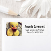 Foto van Cute Yellow Rubber Duck Etiket (Insitu)