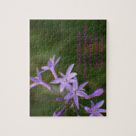 Foto van Dainty Purple Flowers gemaakt als een puz Legpuzzel (Verticaal)