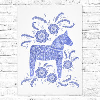 Foto van Dala Horse Blue Folk