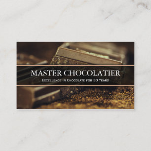 Foto van Dark Chocolate, Chocolatier Visitekaartje