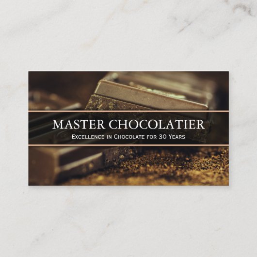 Foto van Dark Chocolate, Chocolatier Visitekaartje (Voorkant)