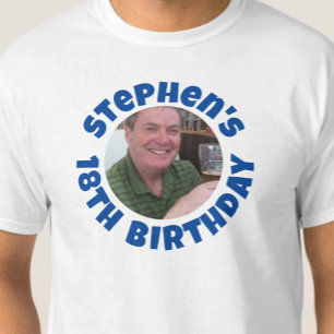Foto van de 18e verjaardag van een man t-shirt