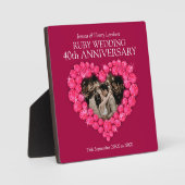 Foto van de 40e Ruby bruiloft Fotoplaat (Voorkant)