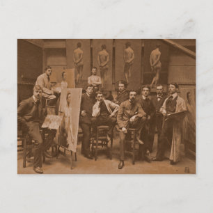  foto van de Academie Antwerpen 1907 Briefkaart