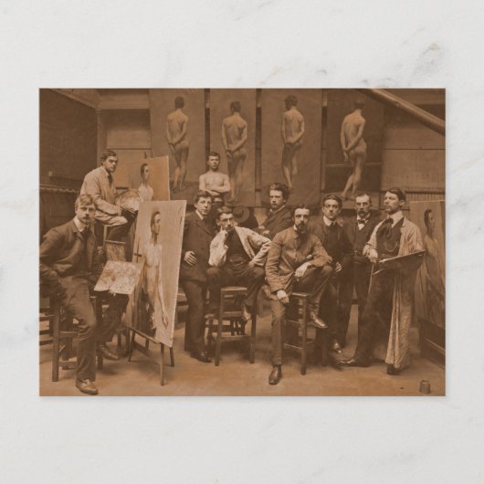  foto van de Academie Antwerpen 1907 Briefkaart (Voorkant)