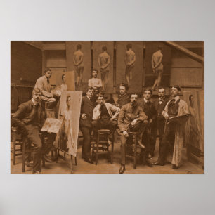  foto van de Academie Antwerpen 1907 Poster