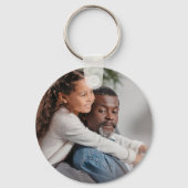 Foto van de allerbeste grootvader ooit Happy Fathe Sleutelhanger (Achterkant)