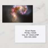 Foto van de Antennae Galaxies Visitekaartje (Voorkant / Achterkant)