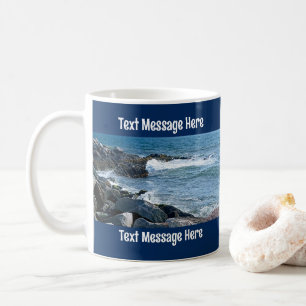 Foto van de Atlantische Oceaan met Waves Crashing Koffiemok