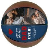 Foto van de beste vader van de rode hartvader op d basketbal (Voorkant)