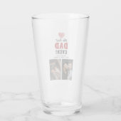Foto van de beste vader van de rode hartvader op d glas (Achterkant)