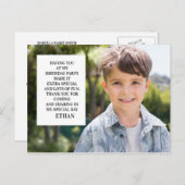 Foto van de Birthday Party van het kind Dank u Briefkaart (Voorkant / Achterkant)