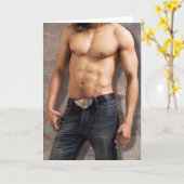 Foto van de Borst van het man de Naakte Kaart (Gele Bloem)