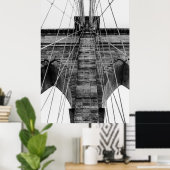 Foto van de Brooklyn Bridge in NYC Poster (Thuiskantoor)