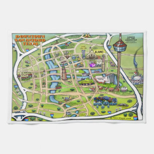 Foto van de Cartoon van San Antonio Theedoek
