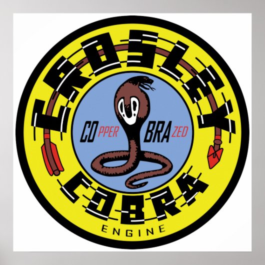 Foto van de Crosley Cobra Engine  bord Poster (Voorkant)