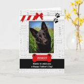 Foto van de Dog Fun Vaderdag Red Pet Kaart (Gele Bloem)