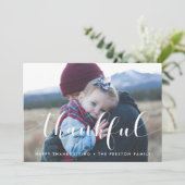 Foto van de Elegant-Thanksgiving Feestdagenkaart (Staand voorkant)