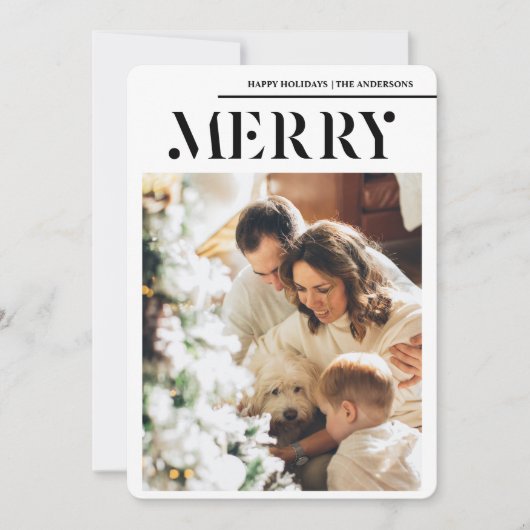 Foto van de familie en Merry | PRETTIGE FEESTDAGEN (Voorkant)