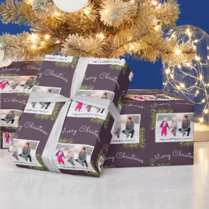 Foto van de familie Kerstmis van de Naalden van Cadeaupapier