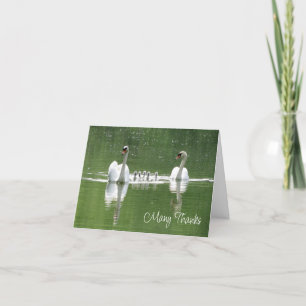 Foto van de familie Swan - Hartelijk dank Bedankkaart