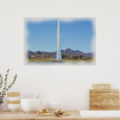 Foto van de fontein in Fountain Hills, Az Poster (Keuken)