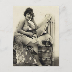 Foto van de Franse Vintage Risqué Briefkaart