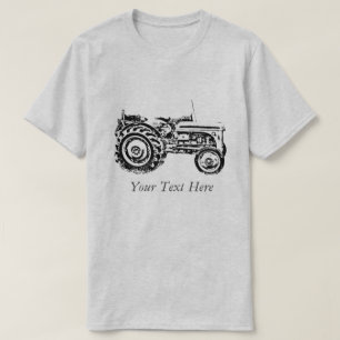 foto van de  grijs massey-gisttractor t-shirt