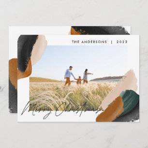 Foto van de groene terracotta moderne minimale wat feestdagenkaart