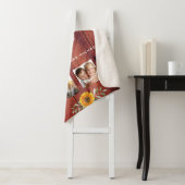 Foto van de grootmoeder collage rustige bruin sherpa deken (In situ)