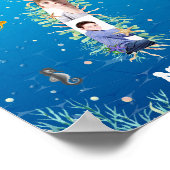 Foto van de grote 7e verjaardag onder het Zee Poster (Hoek)