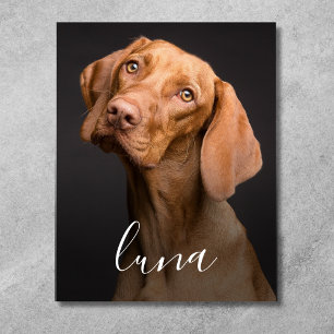 Foto van de hond Gepersonaliseerde naam Canvas Afdruk