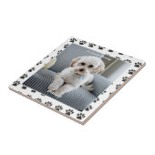 Foto van de hond, naam, in liefdevolle herinnering tegeltje (Zijkant)