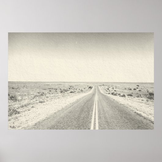 Foto van de kunstschilder van Open Road Desert Poster (Voorkant)