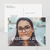 foto van de  minimalistische graduatie briefkaart (Voorkant / Achterkant)