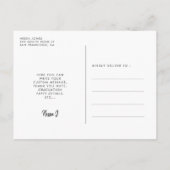 foto van de  minimalistische graduatie briefkaart (Achterkant)