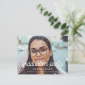 foto van de  minimalistische graduatie briefkaart (Staand voorkant)