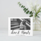 Foto van de moderne Afstuderen Love and Bedankt Ty Briefkaart (Staand voorkant)