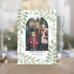 Foto van de moderne boog - whimsical-takken kerst feestdagenkaart