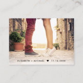 Foto van de moderne bruiloft QR Code Website Informatiekaartje (Achterkant)