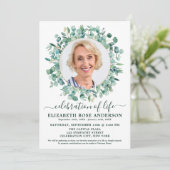 Foto van de moderne feestdag Eucalyptus Greenery Kaart (Staand voorkant)