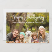 Foto van de moderne Fun Calligraphy Thanksgiving Feestdagenkaart (Voorkant)
