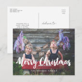 Foto van de moderne kerstfamilie briefkaart (Voorkant / Achterkant)