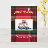 Foto van de moderne kerstfeestvreugde kaart (Gele Bloem)