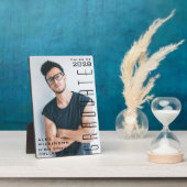 Foto van de moderne Manuscript Trendy Afstuderen Fotoplaat (Zijkant)