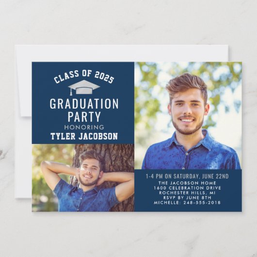 Foto van de moderne marine- en Silver Graduation P Kaart (Voorkant)