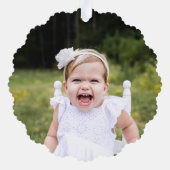 Foto van de moderne 'Merry'-kersttypografie Ornament Kaart (Achterkant)